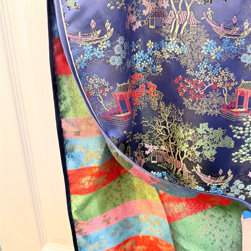 Vintage Traditional From Hong Kong Kimono Dress Size Small Silk - Picture 9 of 15